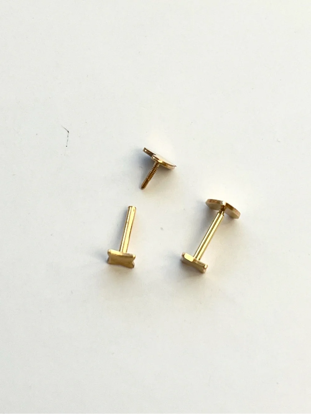 14K Gold Filled Heart Stud Earrings - Minimal Women's Jewelry